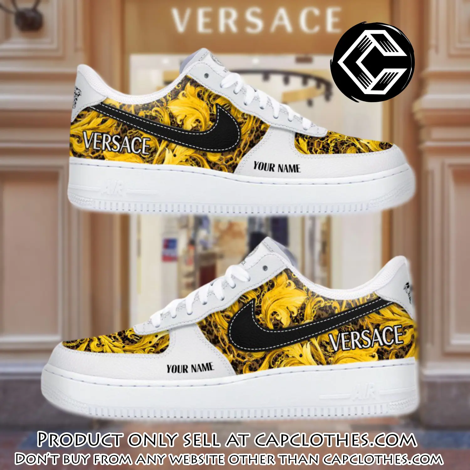 Personalized versace luxury air force 1 sneakers limited af1 shoes oaf1018 cc3945175